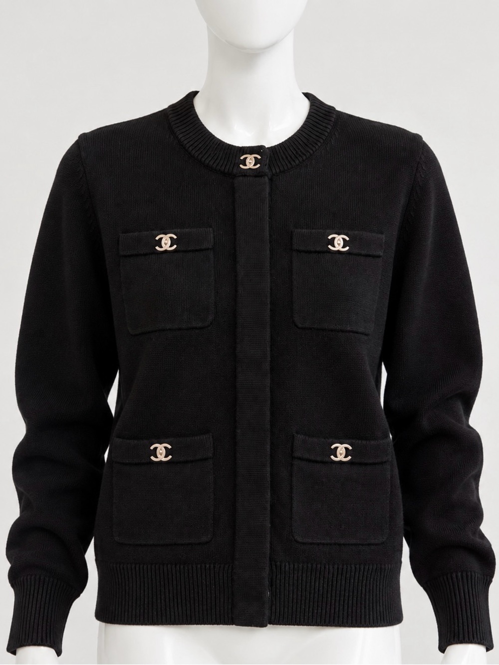 CHANEL Black Knit Jacket with